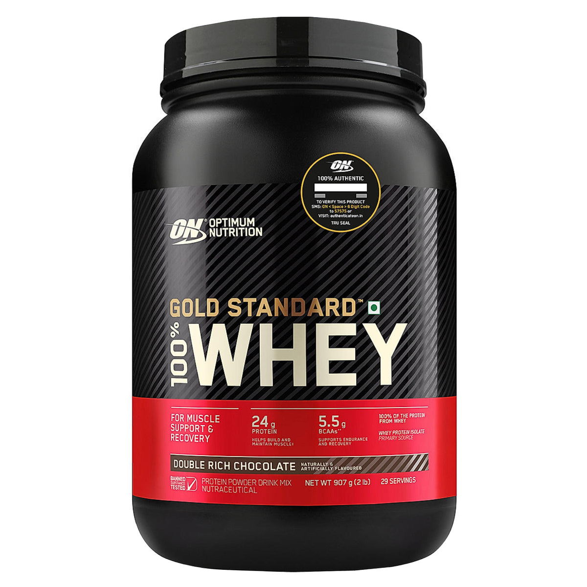 Optimum Nutrition Gold Standard 100% Whey Protein Powder, Double Rich Chocolate 2lbs