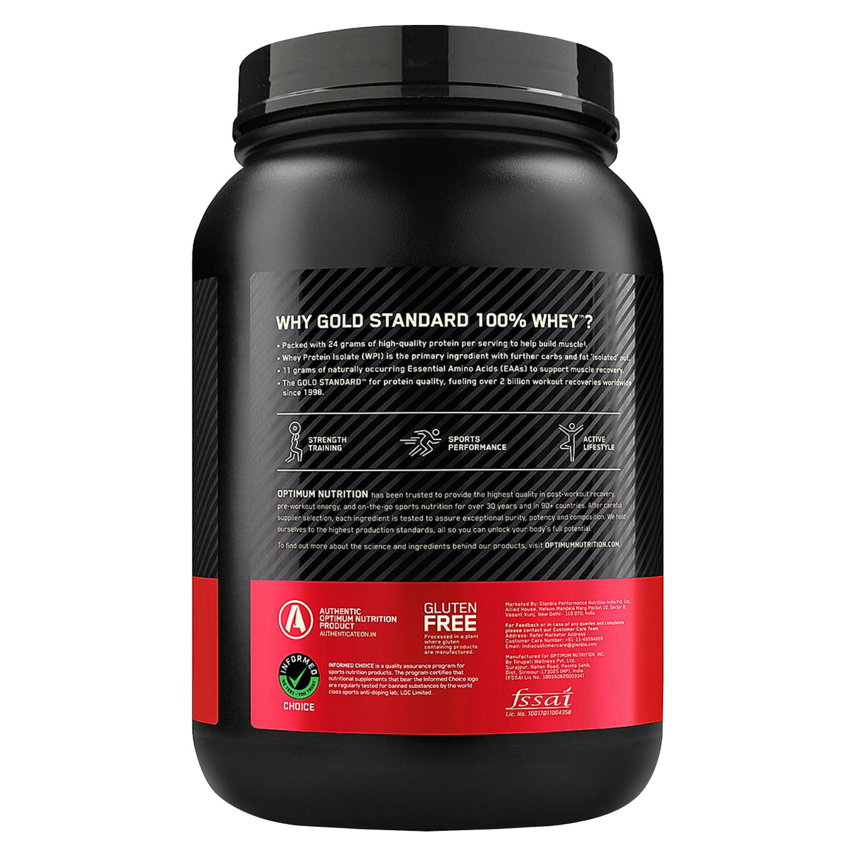 Optimum Nutrition Gold Standard 100% Whey Protein Powder, Double Rich Chocolate 2lbs