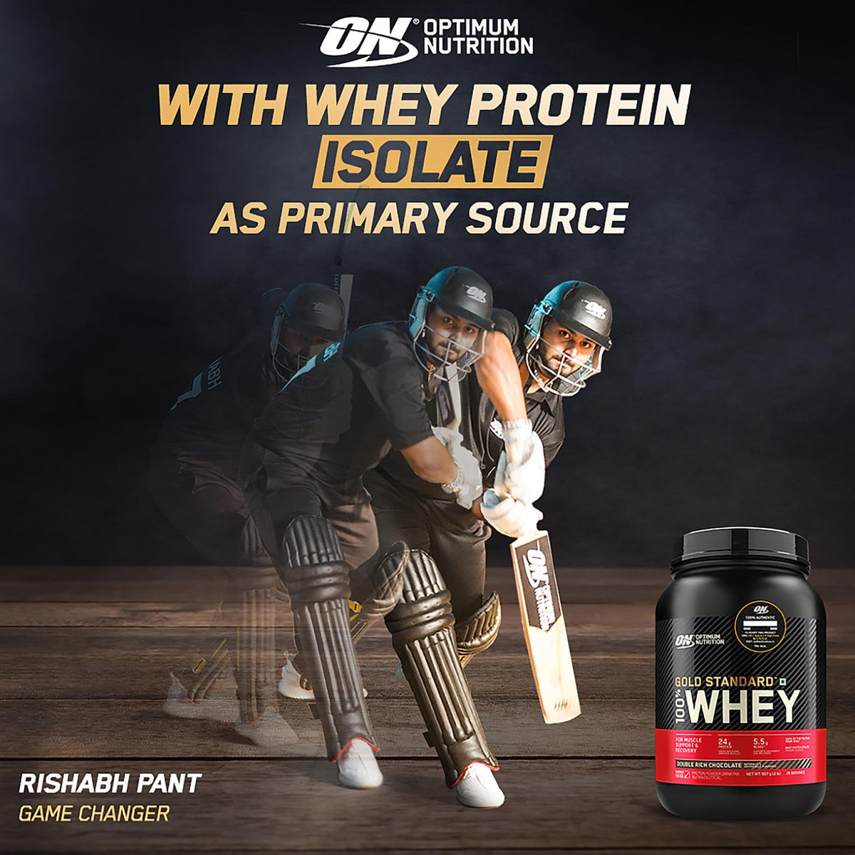 Optimum Nutrition Gold Standard 100% Whey Protein Powder, Double Rich Chocolate 2lbs