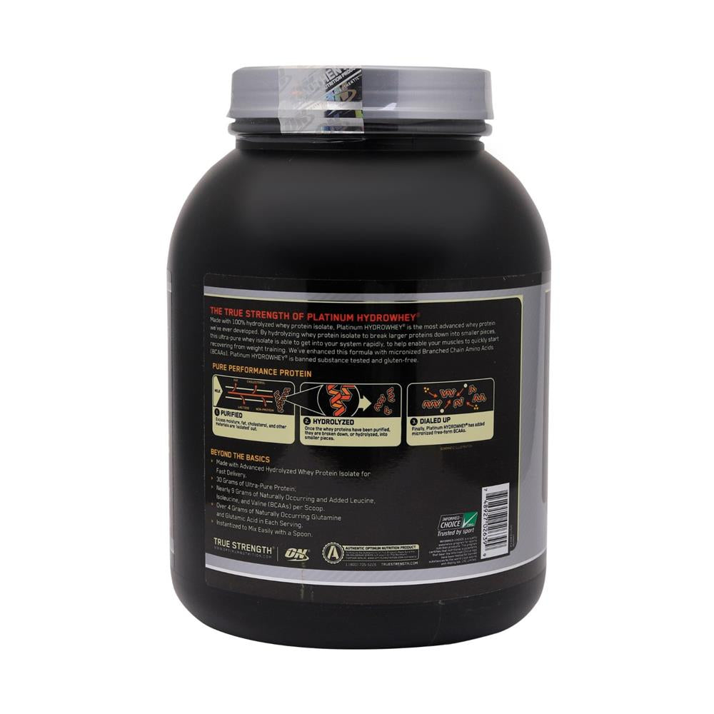 Optimum Nutrition Platinum 100% Hydro-Whey Protein Isolate, Velocity Vanilla 1.59kg