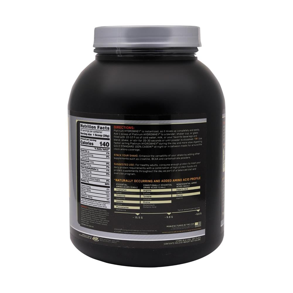 Optimum Nutrition Platinum 100% Hydro-Whey Protein Isolate, Velocity Vanilla 1.59kg