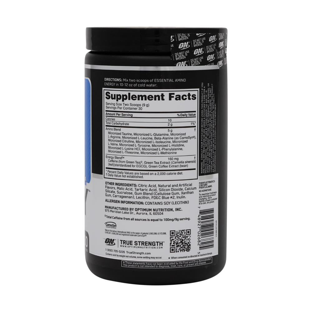Optimum Nutrition Essential Amino Energy For Energy & Muscle Recovery, Blue Raspberry 270g